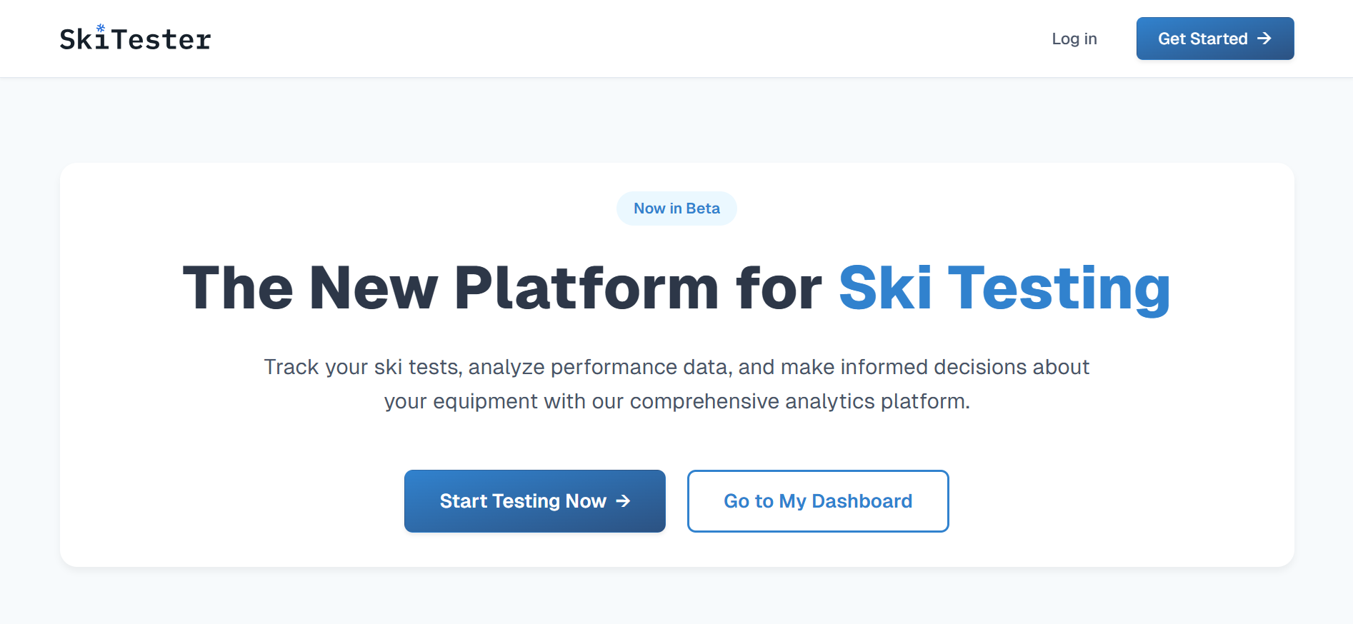 Skidtest - webbapplikation